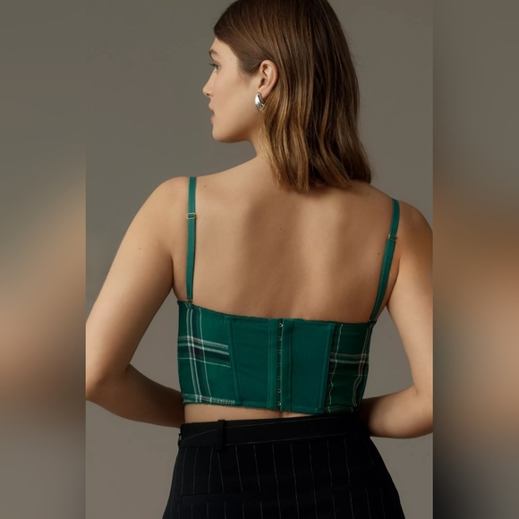 Anthropologie Plaid Bustier Top ☘️ - Picture 3 of 3